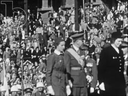 Stockholm Olympic Stadium ceremony. Sweden, 1960s Stock Footage