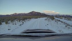 Winter Snow Driving Time-Lapse Northern New Mexico Sangre De Cristo Mountains Stock Footage
