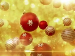 Christmas ornaments falling (red) - Loop Stock Footage