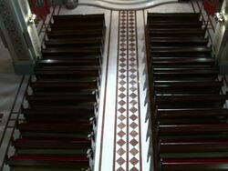 HD: Beauty Of Church Aisle Stock Footage