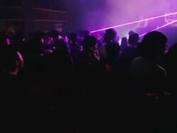 WS Young Koreans dance at a trendy nightclub in central Seoul / Seoul, South Korea Stock Footage
