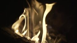 SLO MO CLOSE-UP Wood burning Stock Footage