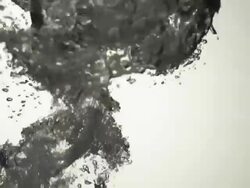 CU SLO MO Shot of bubbles moving up through frame / United Kingdom Stock Footage