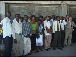 Former president reviews rebuilding progress after quake News Clip