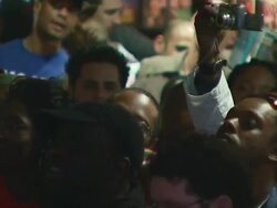 Janet Jackson Signing Copies of Her New CD '20 YO' Stock Footage