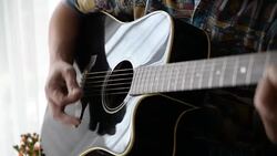 Playing guitar. Stock Footage