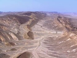 AERIAL Machtesh Ramon in the Negev Desert, Israel Stock Footage