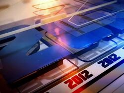 Abstract 2012 Background Loop - Golden Glow Blue (Full HD) Stock Footage