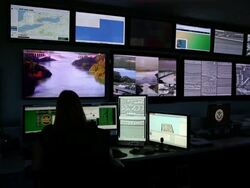 Border Patrol Monitors Canadian-American Border Stock Footage