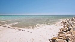 Stone with beach Stock Footage
