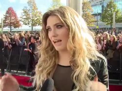 INTERVIEW - Ella Henderson on the awards, her music, X Factor and Twitter trolls at the Radio 1's Teen Awards 2014 on 19th October 2014 in London, England. Stock Footage