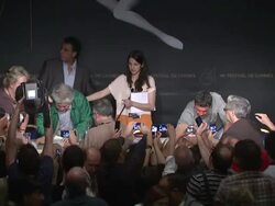 Pedro Almodovar and Antonio Banderas (Footage by WireImage Video/GettyImages) Stock Footage