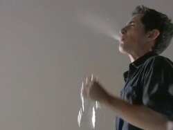 (HD1080) Environment: Water Gone Bad, Man Spits it Out Stock Footage