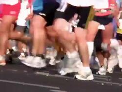 Marathon runners Stock Footage