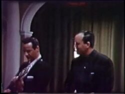 Early 1960s guitarist + keyboardist of Bill Haley and the Comets playing on stage / Mexico Stock Footage