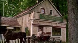 Bank in 1900s town, 1908 - reenactment Stock Footage