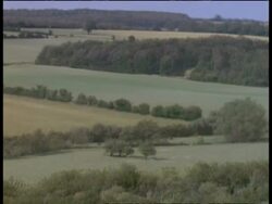 Seasonal series Lapse-time Time lapse Cotswold scene. Fields and woods. Burford, Oxfordshire Stock Footage