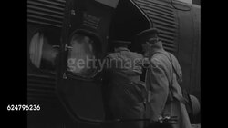 British war correspondents in England leaving for overseas assignments during World War II News Clip
