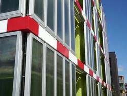 Ecological sustainable green residence building Stock Footage