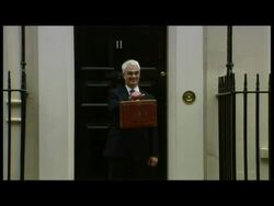 Alistair Darling With Budget Box News Clip