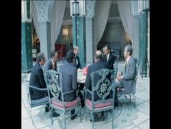 SYND 15-07-71 FOREIGN DELEGATES VISIT HASSAN AFTER ASSASSINATION ATTEMPT News Clip
