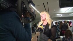 CLEAN : Downs teen walks at NY fashion week News Clip