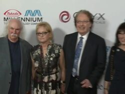 David Crosby, Loraine Boyle, Monica Horan Rosenthal, Dr Brian Durie, Susie Novis, Larry Miller at International Myeloma Foundation 7th Annual Comedy Celebration Benefiting the Peter Boyle Research Fund & Supporting Stock Footage