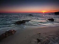 Sunset / Sunrise Bach Stock Footage