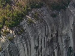 MS Shot of Stool Mountain and Table Rock mountain / South Carolina, United States Stock Footage