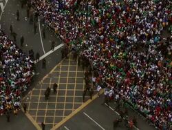 Crowds Attend Pope Francis's Final Mass On Copacabana Beach Stock Footage