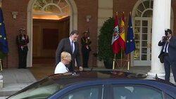 CLEAN : Spanish PM Rajoy greets Peruvian President Kuczynski in Madrid News Clip