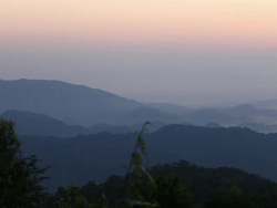 Sunrise behind the mountains Stock Footage