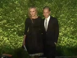 Diane Kruger and Jason Wu at the Green Auction Stock Footage