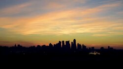 Austin Texas Silhouette Timelaspe Morning Sunrise Epic Downtown Capital City Scene Stock Footage