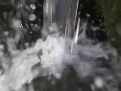 CU SLO MO Waterfall / Ribeauville, Alsace, France Stock Footage