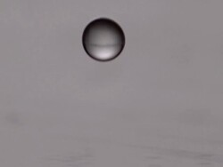 ECU SLO MO Shot of water drop into pool of water / New York, United States Stock Footage