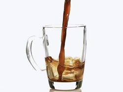 MS SLO MO Coffee being poured in cup / Vieux Pont, Normandy, France Stock Footage