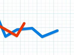Competitive Blue And Red Graphs Stock Footage