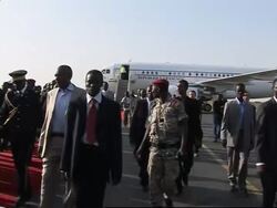 Sarkozy leaving with released Europeans, ADDS Sarkozy, Deby presser News Clip