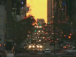 WS View of 42nd street from NJ / New York City, New York, USA  Stock Footage