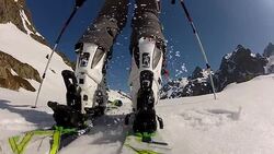 Backcountry skiing Stock Footage