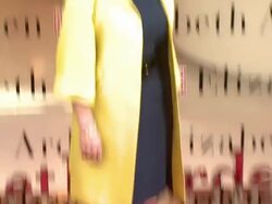 ribbon cutting of the new Elizabeth Arden global flagship store Stock Footage