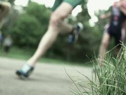 Running in a competitive event Stock Footage