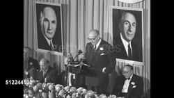 Albert WarnerÕs speech at the Motion Picture Pioneers dinner in 1951 News Clip