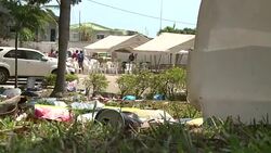 CLEAN : Gabon opposition HQ shows scars of police raid News Clip