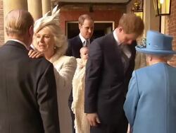 Prince George Wills & Kate arrival for Christening News Clip