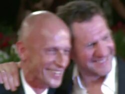 Anton Adasinskiy, Johannes Zeiler at the Faust premiere: Venice Film Festival 2011 at Venice . (Footage by WireImage Video/Getty Images Entertainment Video) Stock Footage