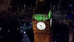 Palace Of Westminster Night Shot Aerials News Clip
