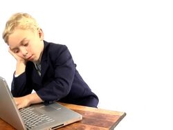 boy sitting at the computer - PAL Stock Footage