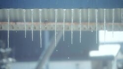 Melting icicles Stock Footage